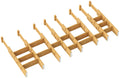 kiplant Bamboo Drawer Dividers - Adjustable Drawer Dividers for Clothes, Kitchen, Closet & Office - 8 Pack with Inserts, 18-22.6 Inches, Non-Slip Silicone Ends