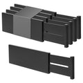 Utoplike 4 pcs Bamboo Kitchen Drawer Dividers Large, Adjustable Drawer Organizers, Spring Loaded, Works in Kitchen, Dresser, Bathroom, Bedroom, Drawer, Desk