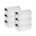Sterilite 4 Pack Ultra Latching Box, Storage Bins with Lids, Clear Plastic, 70 Quart - Heavy-Duty Organizing Containers for Closet, Bathroom, and Office