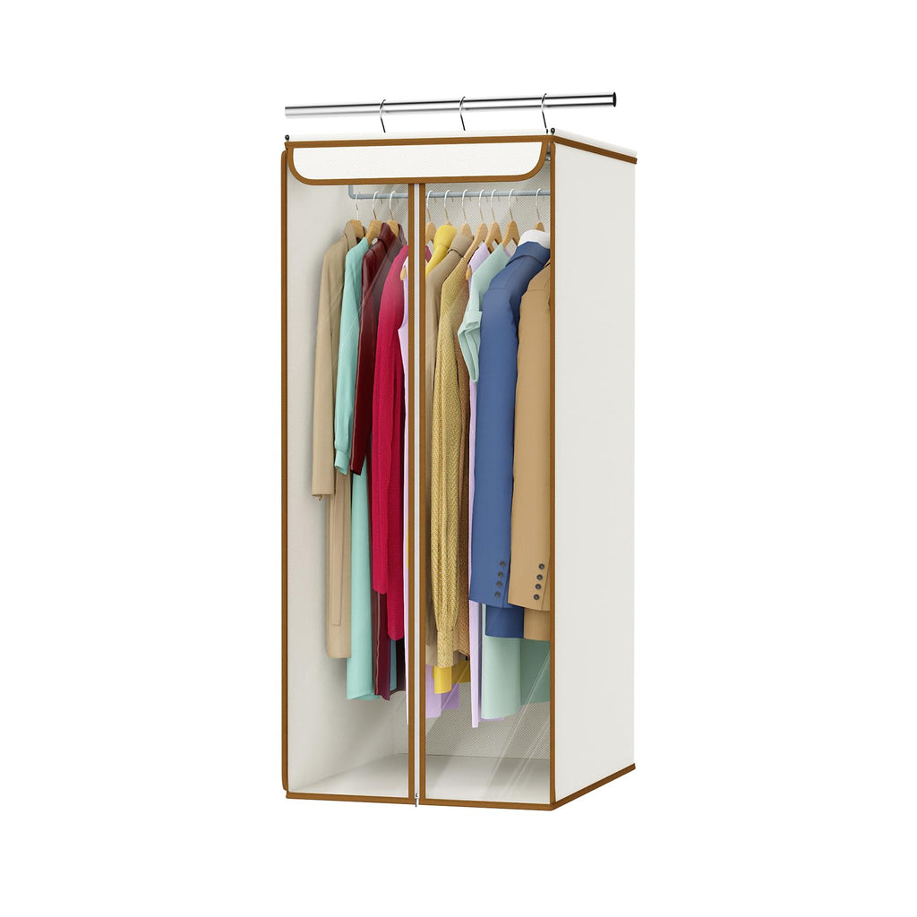 Univivi Garment Bags for Hanging Clothes, Large Clothes Storage Bags Closet Organizer with Clear Window, Premium Hanging Garment Storage Bag for Suits, Coats, Dresses, 54", 2-Pack