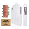 Premium 60” Cotton Garment Bag For Hanging Clothes And Storage | Wide 6” Gusset & 4 Cedar Blocks For Fresh Smell And Clothes Protection | Best For Fur Coats, Long Dresses, Gowns, Tuxedos and more